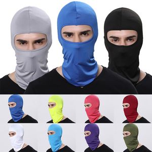 Gorros Crânio Caps Ninja Máscara Facial Outono Inverno Poliéster Balaclava Máscara de Esqui Motocicleta Máscaras de Ciclismo Capacete Leve Pescoço Aquecedor Tubo Chapéu 40 Cores