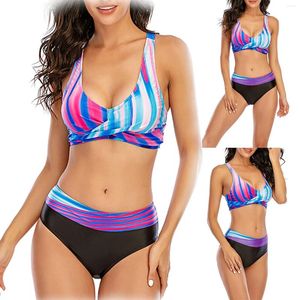 Costume da bagno da donna Costume da bagno da spiaggia diviso per le vacanze Bikini che cambia colore Costumi da bagno a vita alta gradualmente Tankinis Guard Women