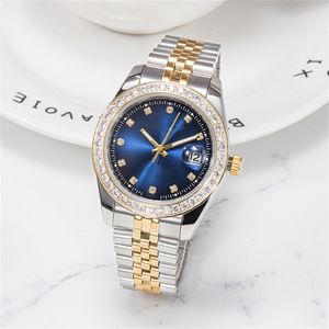 Montre de Luxe Mens Otomatik Mekanik Saatler Gümüş Kayış Safir Cam Tam Paslanmaz Su Geçirmez Bilek saati Lady Gold Swatches