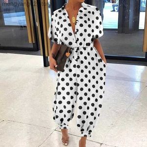 Women's Jumpsuits Rompers Women Leopard Print Jumpsuit Retro Summer Short Sleeve Lace-Up Playsuit Overalls Casual Button V-Neck Pocket Romper Bodysuit 5XL T231026