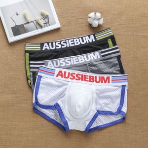 Underbyxor Herrboxare mesh stilfull ungdom underkläder elastisk jockstrap bekväm andningsbar student shorts