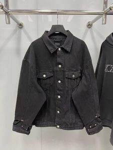 Modemärke Bale Workwear Jacket Coat Denim Patchwork Denim Jacket för män Löst mångsidig jacka
