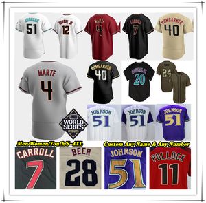 2023 Jersey WS World Series Dbacks Evan Longoria Geraldo Perdomo Emmanuel Rivera Zac Gallen Merrill Kelly Brandon Pfaadt Seth Beer Jake McCarthy Walker 4xl 4xl