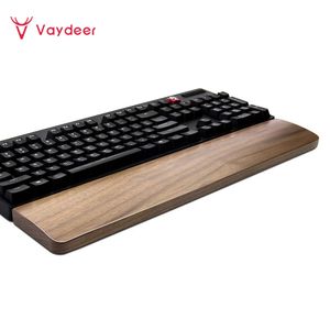 Keyboards Walnut Wooden Keyboard Wrist Rest Vaydeer Ergonomic Gaming Desk Wrist Pad Support 231025