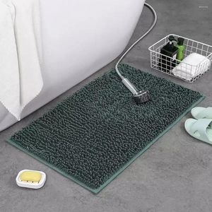 Bath Mats 40cm X 60cm Chenille Absorbent Bathroom Floor Mat Toilet Fluffy Kitchen Foot Rug Pads Bedroom Carpet Washable I6L2