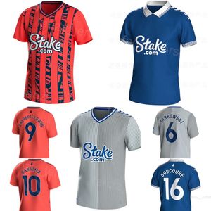 23 24 Clube de Futebol 7 Dwight McNeil Jerseys 8 Amadou Onana 18 Ashley Young 2 James Tarkowski 16 Abdoulaye Doucoure 37 Garner Azul Cinza Rosa Camisa de Futebol Kits AiFuDun