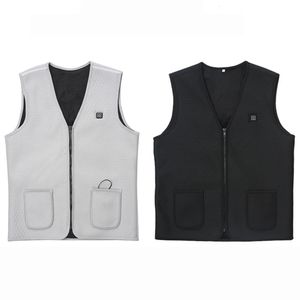 Men's Vests USB Electric Thermal Warm Vest 3-Speed Temp Control Heated Waistcoat Men Women Mobile Power Not Included for Hunting/Hiking 231026