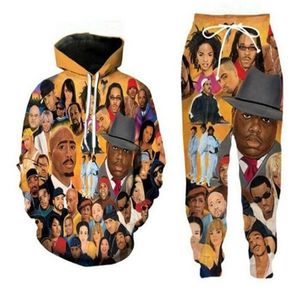 New Men Womens 90s Old School Funny 3D Print Mashing TrackSuits Hip Hop Pants Bluzy F04295Q