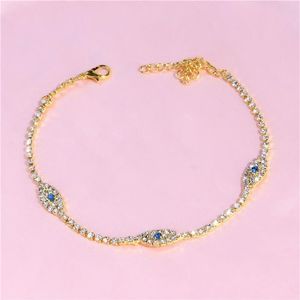 European and American Fashion Trend Golden Color Anklet Demon Eyes Simple Personality Geometric Sexy Retro Gift266B