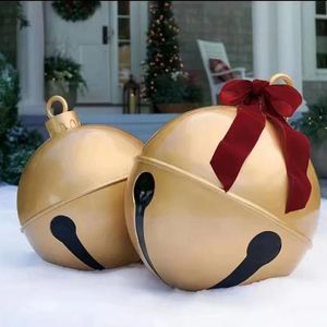 Christmas Decorations 60CM PVC Decorative Balloons Outdoor Fun Bell Inflatable Toy Ball Merry for Home Hanging Pendant 231026