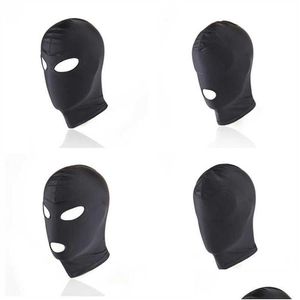 Party Masks BDSM Gay Toys Fetish Mask Bondage Hood ADT Games Elastic Fabric FL Huvudhållfast Erotic Toy for Women Men Q0818 Drop Deli Dhyi6