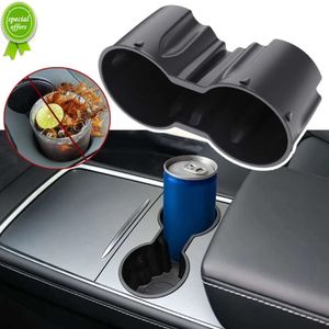 Ny Car Center Console Cup Holder Insert Double Hole Holder Interior Car Organizer Decor Accessories for Tesla Model 3 Model Y 2021