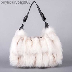 Autumn Winter Trendy Warm Fox Plush Fur Women's Bag Handbag 2023 New Single Shoulder Crossbody Bag Fur Integrated Bag Fur Bag YZBIR