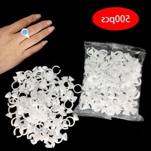 500pcs Disposable Microblading Pigment Glue Rings Tattoo Ink Holder S/M/L Eyebrow Makeup Accessories Eyelash Extension Glue Cups Gmlvw