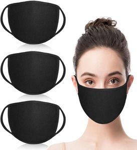 Máscara de boca unissex moda lavável máscaras de pano reutilizáveis anti poeira quente esqui ciclismo máscara facial de algodão preto para ciclismo camping trav4600794