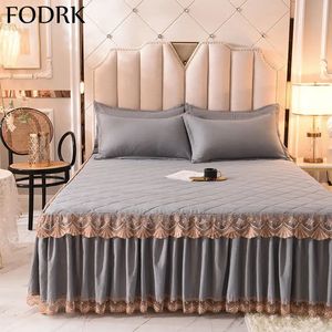Bed Skirt 3pcs Cotton Sheets for Thick Warm Elastic Fitted Linens Queen Mattress Pad Bedspread 2 Seater Bedsheet Set Bedding and Cover 231026