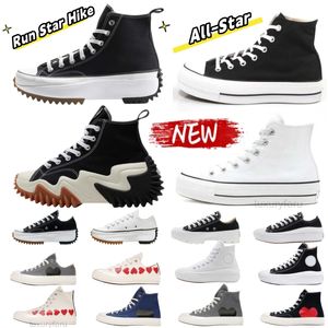 Designer sneakers chucks alla stjärna canvas skor män kvinnor skor tjock botten casual big taylor ögonskor canvas gemensamt namn klassisk svart vit bekväm