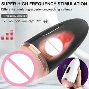 Pump Toys Penis Sexpuppe Geschlechtsverkehr wiederaufladbar Silikon Vagina am automatischen Saugen Mann Sex für männliche Paare Frauen Vibrator CRX1 231026