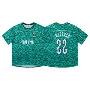 T-shirts för män T-shirts Trapstar Mesh Football Jersey Blue Black Red Men Sportwear T-shirt Blazer Basketball Shirt Soccer Shirt Tee Mesh Men's Sportswear 5Tyr