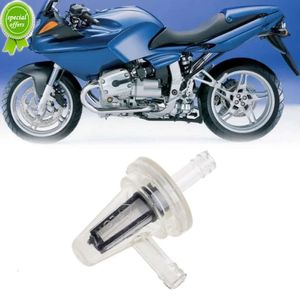 Neuer rechtwinkliger Inline-Kraftstofffilter für Motorräder, 1/4 Zoll, 6 mm Schlauchleitungen, universeller Motorrad-Ölfilter, transparentes Motorradzubehör