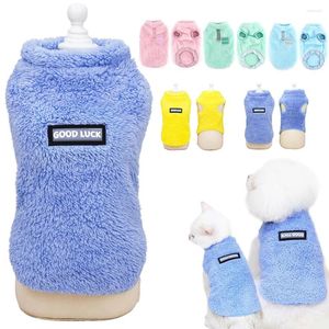 Abbigliamento per cani Piccoli vestiti caldi Morbido pile Cani per gatti Abbigliamento Cucciolo per animali Gilet invernale Costume per gatti medi Chihuahua Yorkie