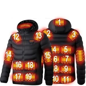 Outdoor Jackets Hoodies 21 zones self heating jacket men's hot vest women's USB clothing hiking camping autumn winter 231026
