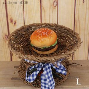 Cucine Gioca Cibo PU Simulazione Cibo Pane finto Hamburger Torta Decorazione della casa Vetrina Fotografia Puntelli Cucina GiocattoloL231027