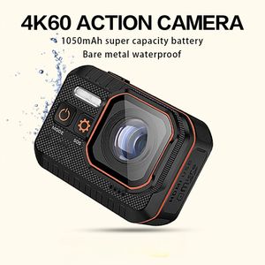 Wetterfeste Kameras Action-Kamera 4K60FPS mit Fernbedienungsbildschirm Wasserdichter Sport-Drive-Recorder Sporthelm-Cam Outdoor Mini 231025