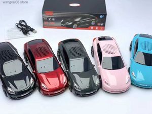 Cell Phone Speakers EONKO Panamera Car Shaped Wireless Bluetooth Speaker WS-599 with TF USB FM AUX Handsfree Autodyne LED Light Rechargeable T231026