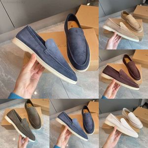 Mocassini Loro Scarpe casual da uomo LP flat pianas scamosciato basso Oxford in pelle di mucca Mocassini mocassini estivi da passeggio comfort mocassino slip on mocassino con suola in gomma EU35-46 H FMPD