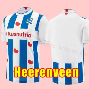 2023/24 Heerenveenサッカージャージ23/24 Van Bergen White and Red Kongolo Men Kids Faik Football Shirts Home Away Veerman EjukeThaiバージョン