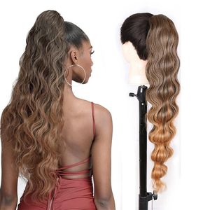 Human Hair Capless s Julilanna Synthetic Futura Fiber Body Ocean Curly Brazilian Straight Water Wave tail 231025