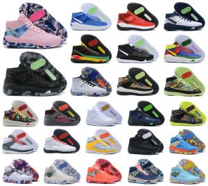 Toppserien Kevin Durants basketskor KD 13 13S KD 14 14S XIII XII MENS Multi-färg Graffiti KD13 Tränare Zoom Elite Sport Sneakers