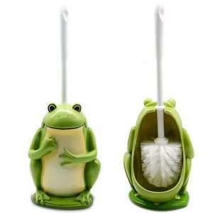 Toilet Brushes Holders Creative Cute Frog Toilet Brush Holder Resin Base Home el Toilet Supplies Bathroom Cleaning Tools Decoration Statue 231025