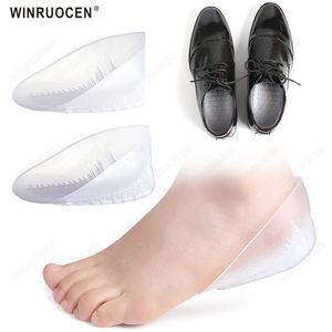 Sko delar Tillbehör Leva Hälskoppkuddar Fot Smärtlindring Intersula Män Kvinnor Silikon Gel Plantar Fasciitis Heel Protector Pad Insert 231025