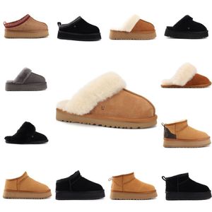 Дизайнерские классические ультра-мини-сапоги на платформе, австралийские тапочки Tazz, шлепанцы Tasman, женские ботильоны без шнуровки на меху, замшевая шерстяная обувь, зимняя комфортная обувь из овчины