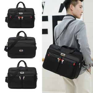 Sacos de laptop Simples Tote Homens Pasta de negócios Bolsa para 15,6 polegadas Sacos de laptop Grande capacidade Bolsas de ombro Viagem Notebook Messenger Bag 231025