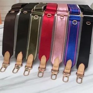 Wholesales Fast Ship Brand Designer Bag Straps for Women 116cm 7 Color Crossbody Bags Belt Straps Fashion Shoulder Purse Luxury Lady Crossbody Canvas Bag Parts Stock