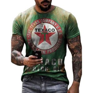 Men's T-Shirts Fashion Vintage 3D T-Shirt Oversized Short Sleeve Summer Harajuku Ethnic Letters Print T Shirts Men Camiseta 6297O