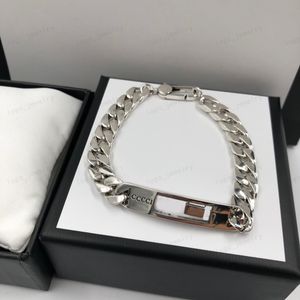 Meistverkauftes neues Designer-Armband, kubanisches Armband aus 925er Silber, 2 Größen #18CM#20CM, Männer und Frauen können es tragen, modischer Persönlichkeitstrend im Hip-Hop-Stil, hohe Qualität mit Box