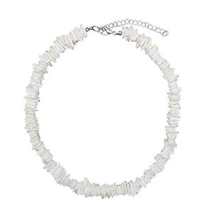 Chokers 2022 Bohemian Natural Puka Shell White Color Oregelbundet Chip Choker Halsband för kvinnliga män krage de moda Kolye277h