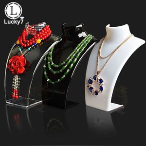 Accessories Packaging Organizers Acrylic Mannequin Necklace Jewelry Display Holder Pendant Earrings Decorate Exhibition Stand Shelf 231025