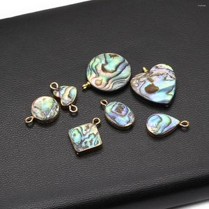 Pendant Necklaces 2pc Natural Pearl Shell Pendants Round Abalone Shiny Charm Fine Shape For Jewelry Making Diy Women Necklace Earrings Craft