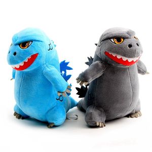 Kuscheltiere Plüschtiere 20CM Q Style Dinosaurier Plüschpuppen Anime Monsters King Weiches Plüschtier für Kinder Weihnachten Jungen Geschenk Grau Blau