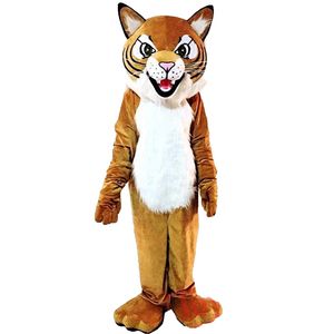 2024 Discount Factory Tiger Wildcat Mascot Costume Fancy Dress Birthday Födelsedag Juldräkt Carnival