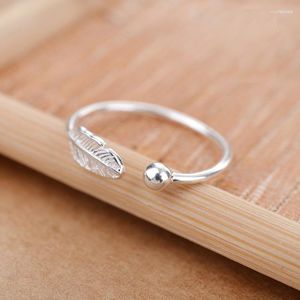 Wedding Rings Personality Feather For Women Charm Engagement Jewelry Girls Open Finger Knuckle 2023