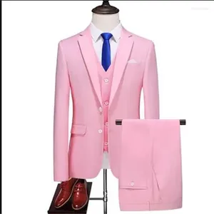 Men's Suits The Long-term Main Promotion Of Support Slim-fit Large Size Business Casual Suit Three-piece Foreign Trade 12-color Dress