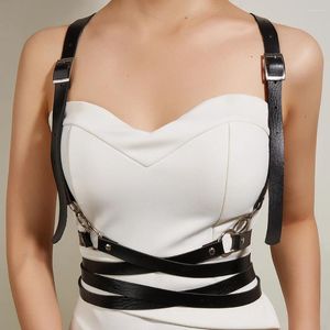 Belts Punk Sexy Waist Belt PU Leather Harness Body Bondage Top Sling Fashion Strap Decorative Shirt Waistband DIY