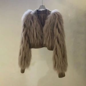 Futra kobiet sztuczne futro Faux Fur Fur Winter Jacket Women V Szyja Faux fur