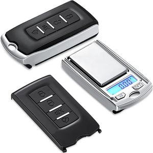 Hushållsskalor 1 st 200g100g 001g Precision Portable Car Key Shape Mini Digital Pocket Electronic Gram Scale With LCD Display and Batteries 231026